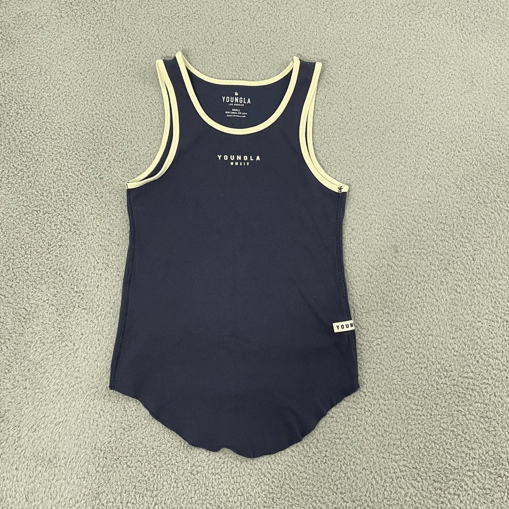 YoungLA 313 Rocket Rib Tank Top Men S Navy Gym Training Workout Gym